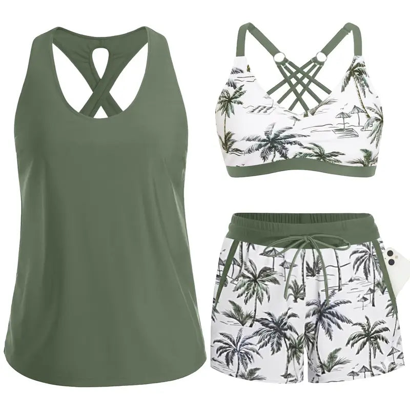 Ilse | Sportieve Driedelige Set met Shorts