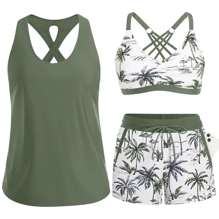 Ilse | Sportieve Driedelige Set met Shorts