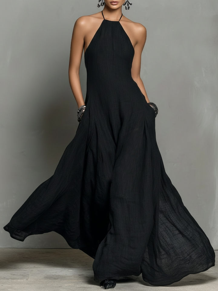 Fien | Minimalistische Halter Maxi-jurk