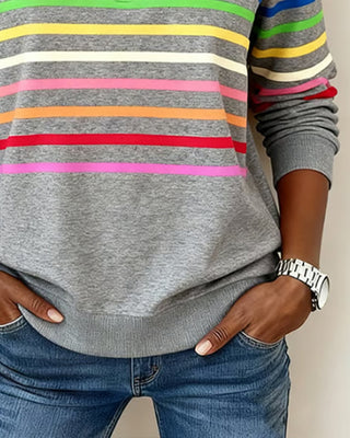 Adriana | Women's Sweatshirt with Stripes