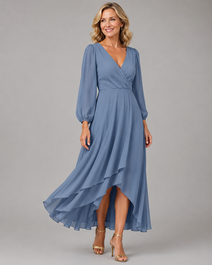 Hendrika | Soepelvallende Chiffon Maxi-jurk