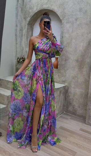 Lyra | Women’s Floral Maxi Dress with Slit