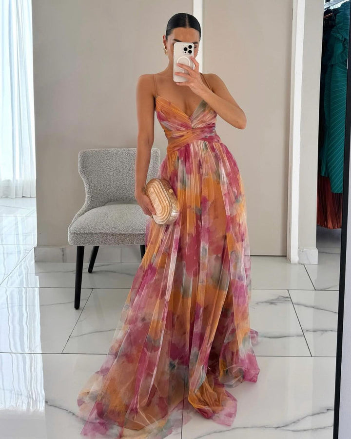 Gardenia | Long Floral Print Dress
