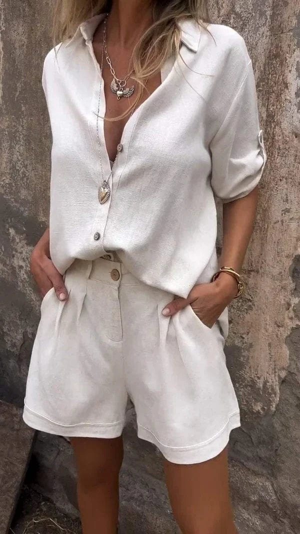 Nikki | Luchtige Tweedelige Set met Shorts