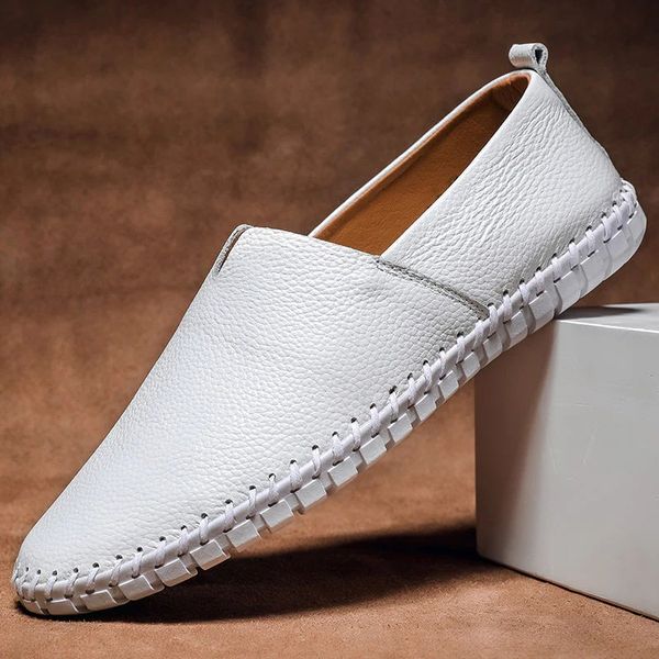 Julia | Leren Loafers met Handgestikt Detail