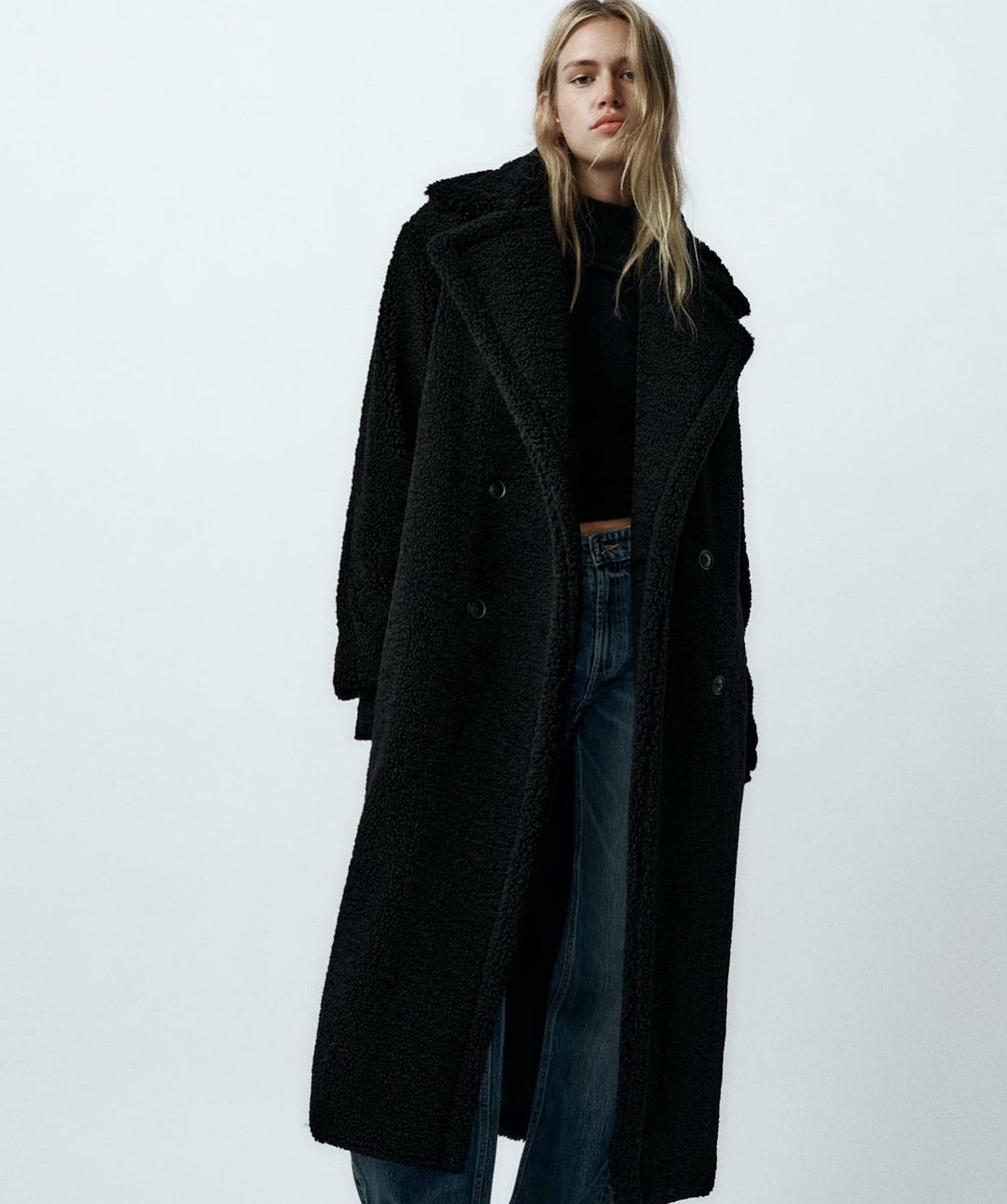 Reina | Lange Faux Fur Mantel