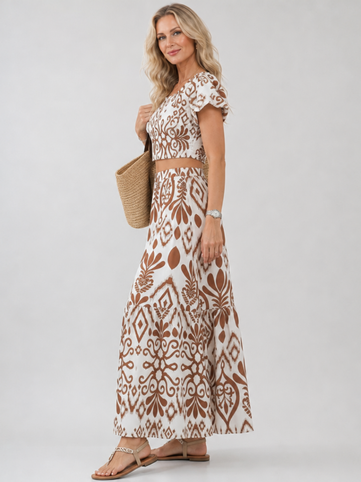 Diede | Ikat-Print Midi-jurk