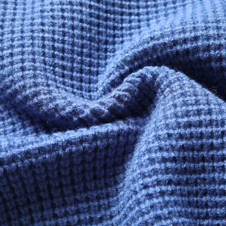 Aleid | Wafelgebreid Vest met Sjaalkraag
