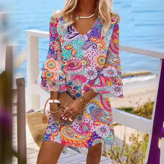 Callie | Elegant Flare Sleeve Style Mini Dress