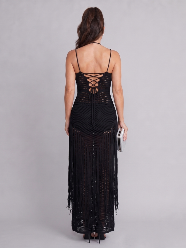 Hanne | Gehaakte Maxi-jurk met Cut-Out