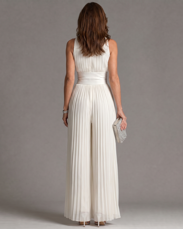 Vivian | Geplooide Halter Jumpsuit