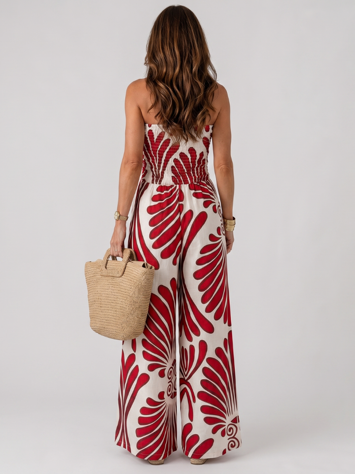 Wypkje | Strapless Grafische Maxi-jurk