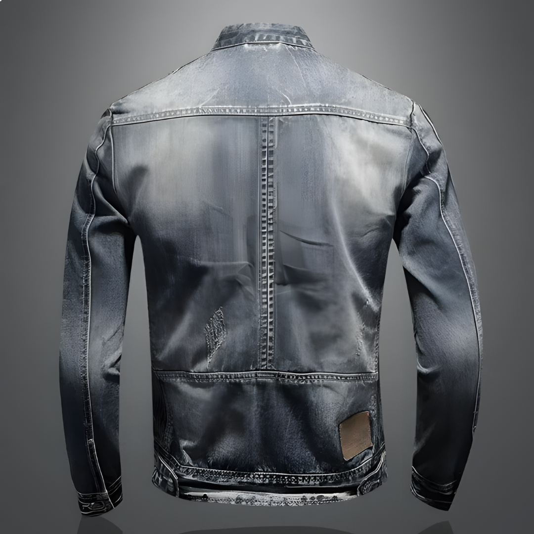 Geeske | Stoere Gewassen Denim Bikerjas