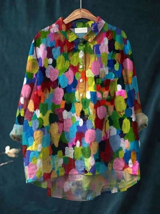 Jocelyn | Abstract Floral Print Button Front