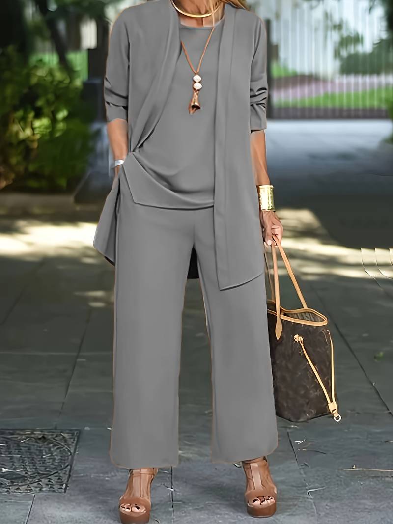 Evelyn | Stylish Three-Piece Pant Set for Women