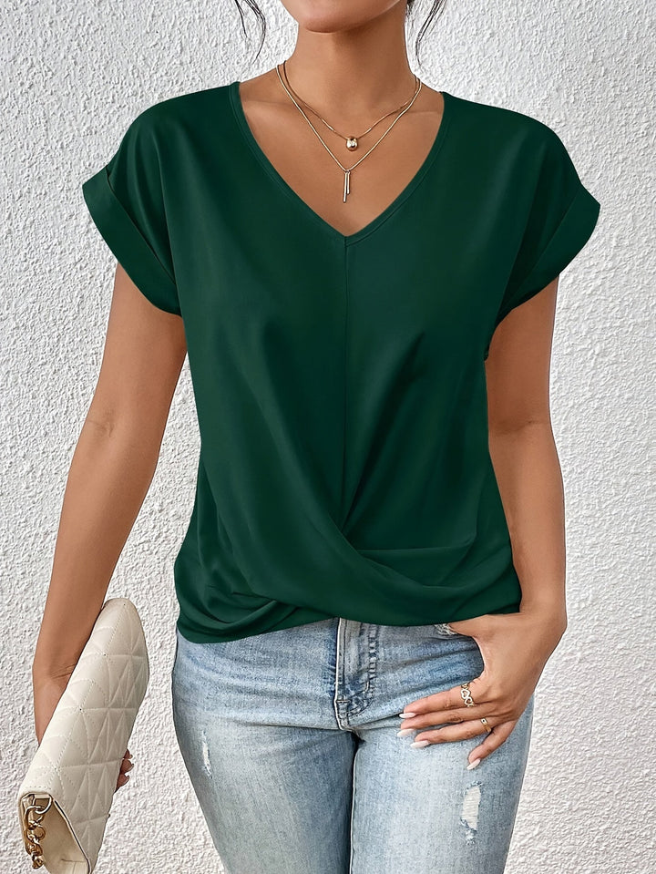 Annelie | Gedrapeerde V-hals Top