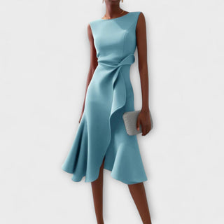 Scarlett | Draped Asymmetric Midi Dress