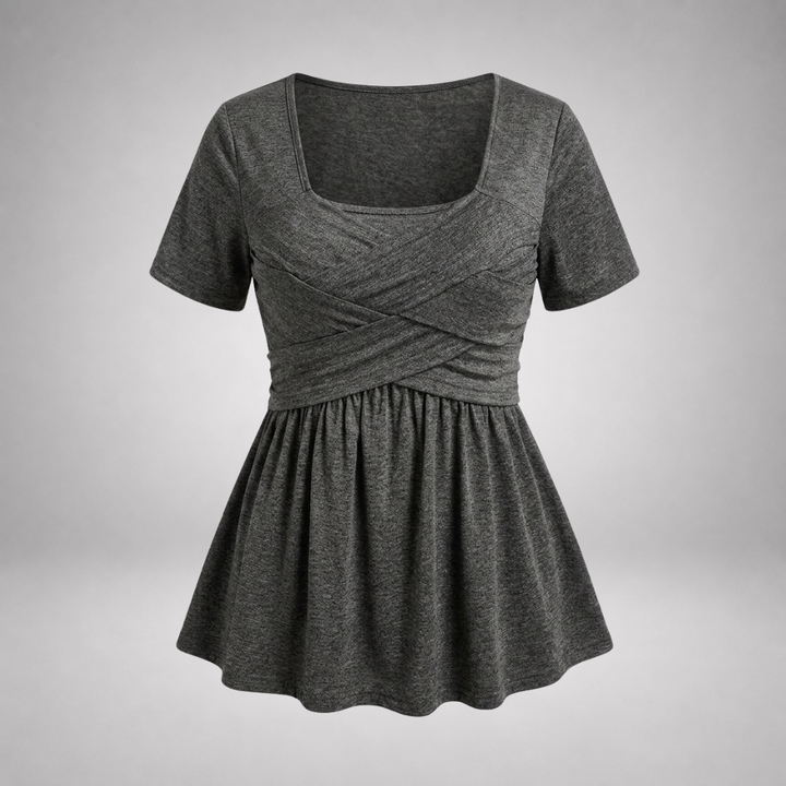 Nina | Top met Wikkeleffect en Peplum