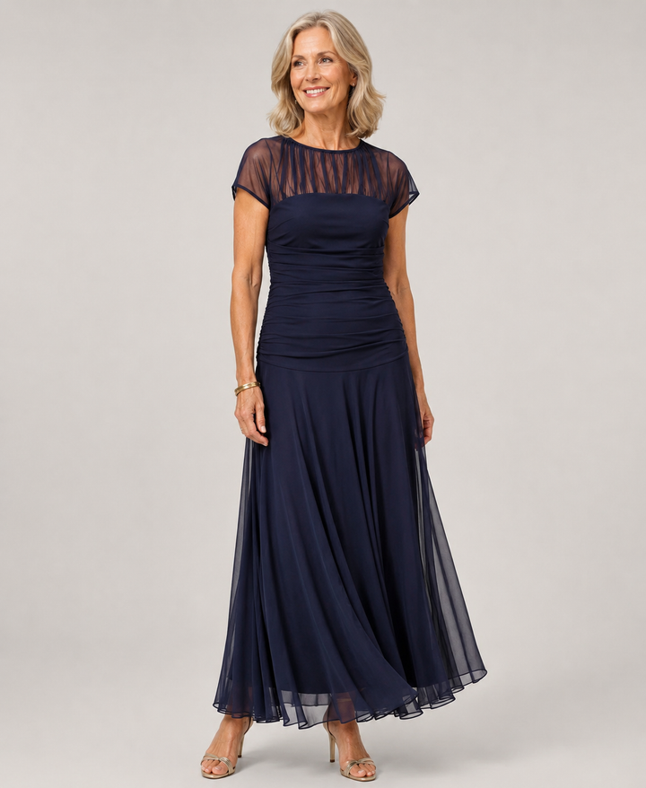 Cornelia | Elegante Chiffon Midi-jurk