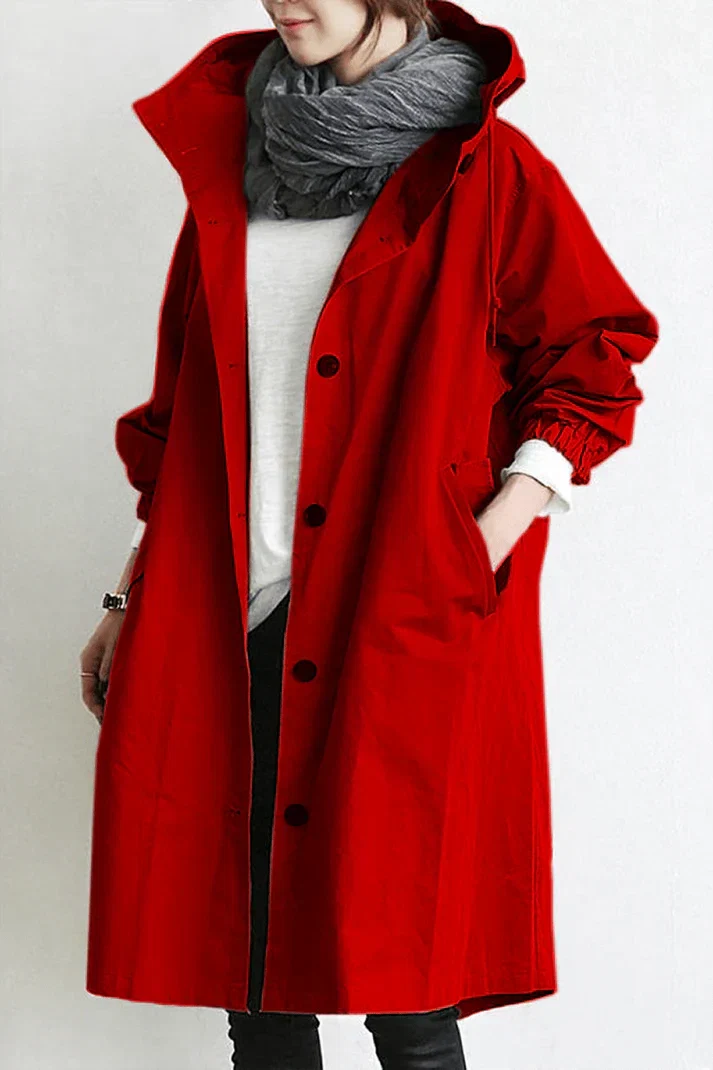 Elin | Waterafstotende Trenchcoat met Capuchon