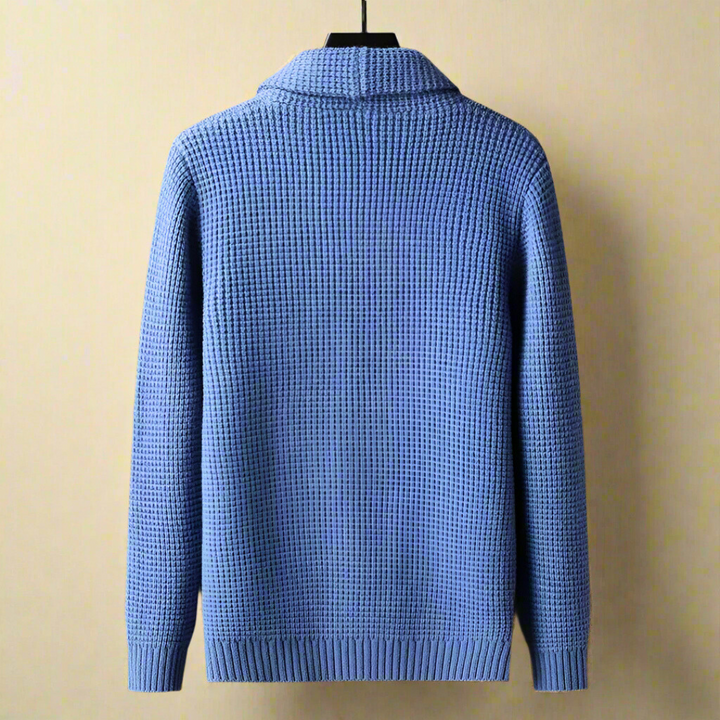 Aleid | Wafelgebreid Vest met Sjaalkraag