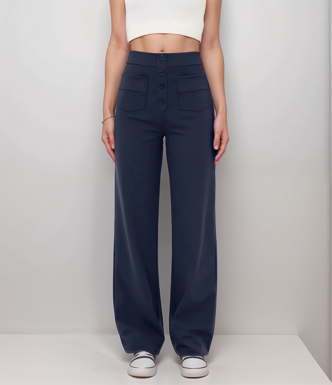 Frouke | Elastische High Waist Broek