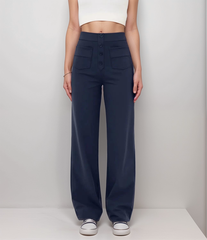 Frouke | Elastische High Waist Broek