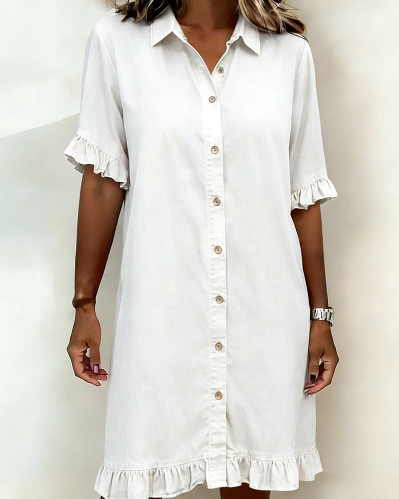 Nele | Blouse Mini-jurk met Ruches