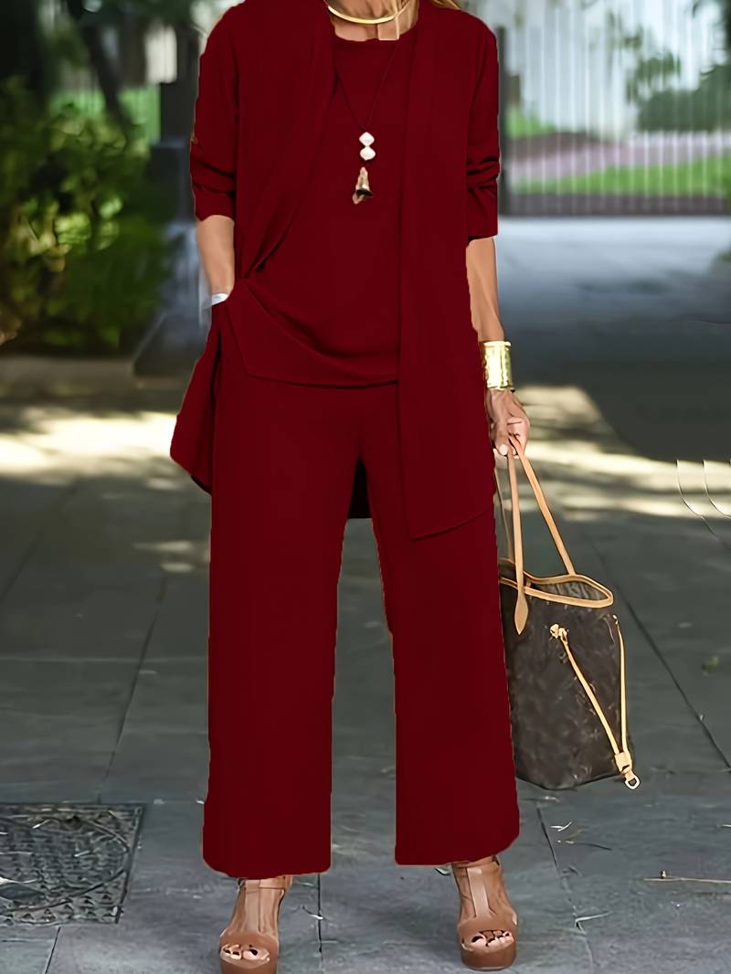 Evelyn | Stylish Three-Piece Pant Set for Women