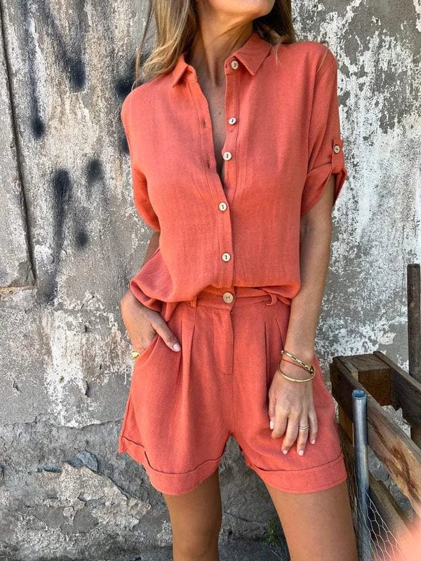Nikki | Luchtige Tweedelige Set met Shorts