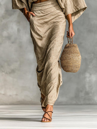 Selene | Soft Batwing Top and Maxi Skirt Two-Piece Set