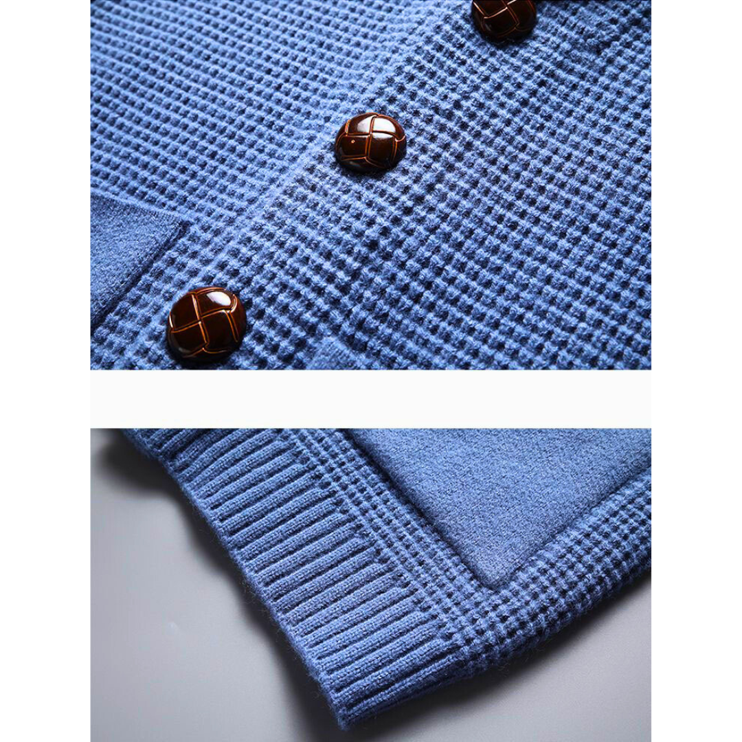 Aleid | Wafelgebreid Vest met Sjaalkraag