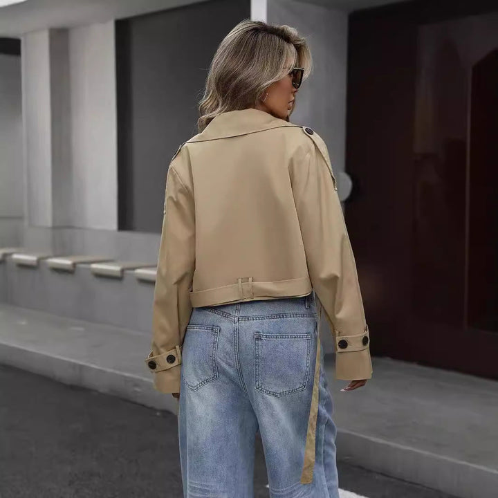 Tess | Korte Double-Breasted Trenchcoat