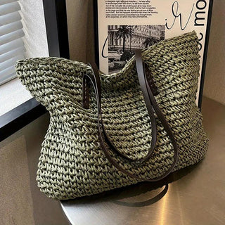 Alessia | Straw Beach Tote Bag