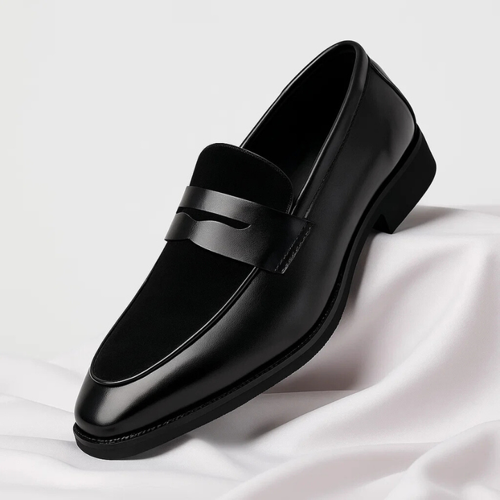 Hans | Leren Loafers met Suède Detail