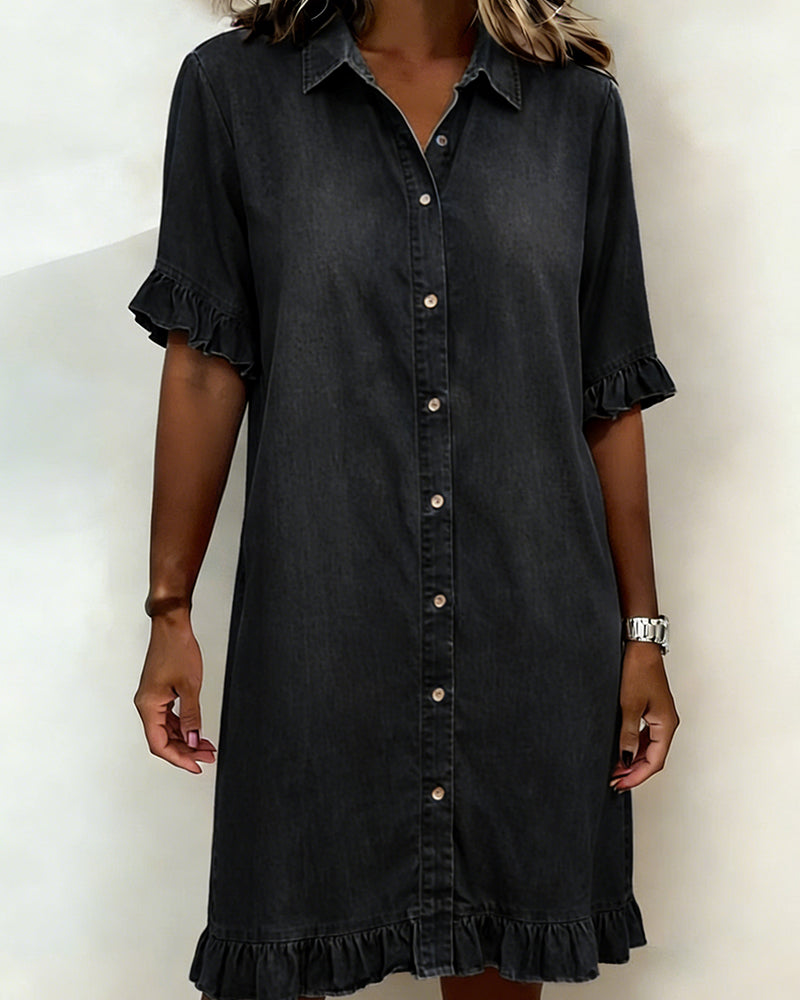 Nele | Blouse Mini-jurk met Ruches