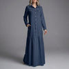 Quinn | Coastal Breeze Button-Front Flowing Maxi Shirt Dress