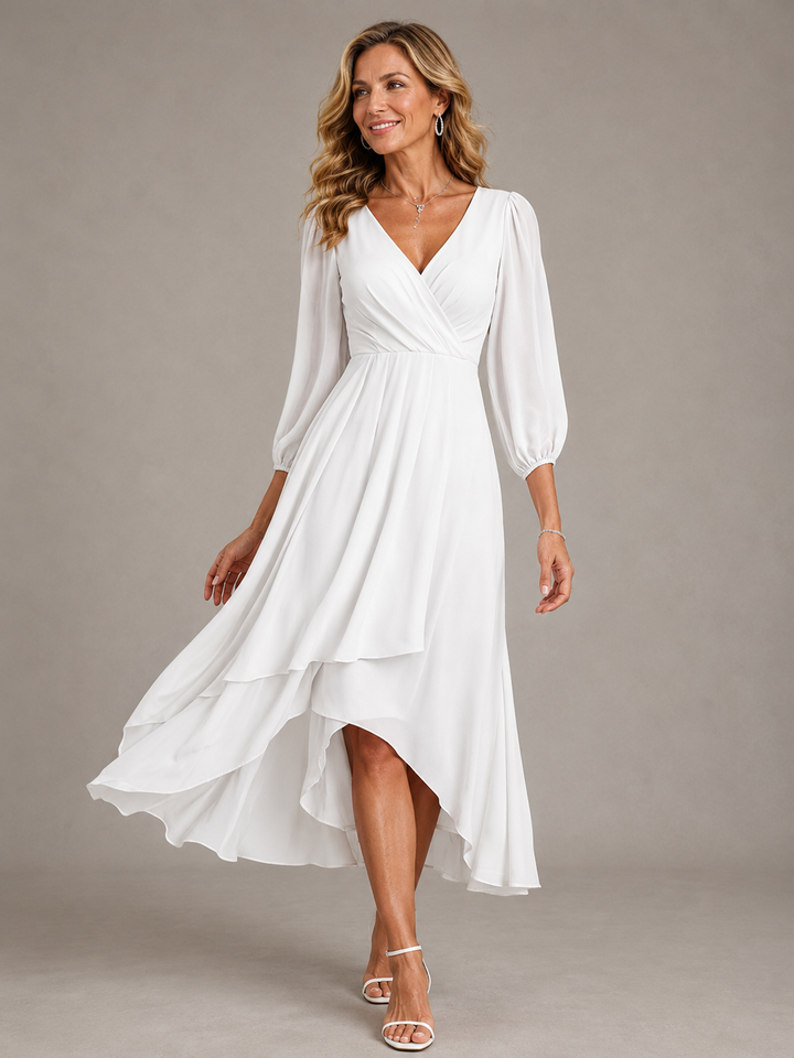 Hendrika | Soepelvallende Chiffon Maxi-jurk