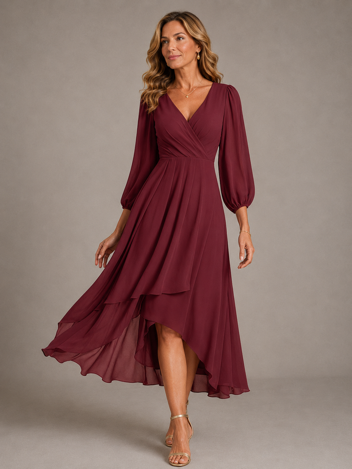 Hendrika | Soepelvallende Chiffon Maxi-jurk