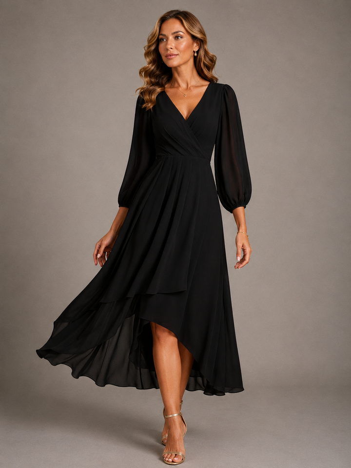 Hendrika | Soepelvallende Chiffon Maxi-jurk