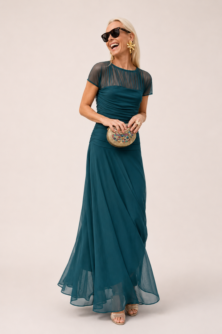 Cornelia | Elegante Chiffon Midi-jurk