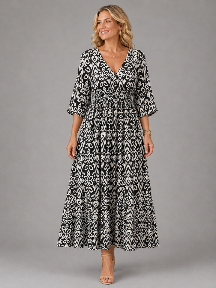 Lammie | Geprinte Bohemian Midi-jurk