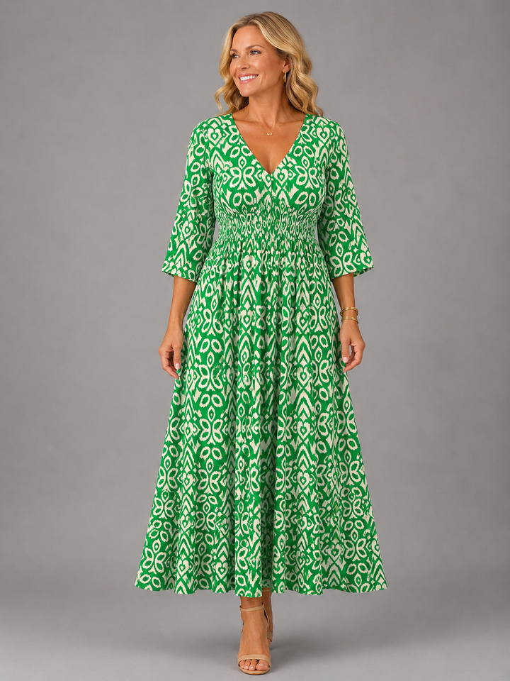 Lammie | Geprinte Bohemian Midi-jurk