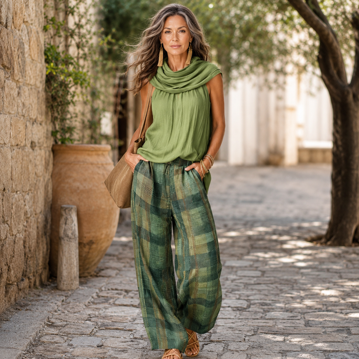 Wilma | Gestreepte Tweedelige Co-ord Set