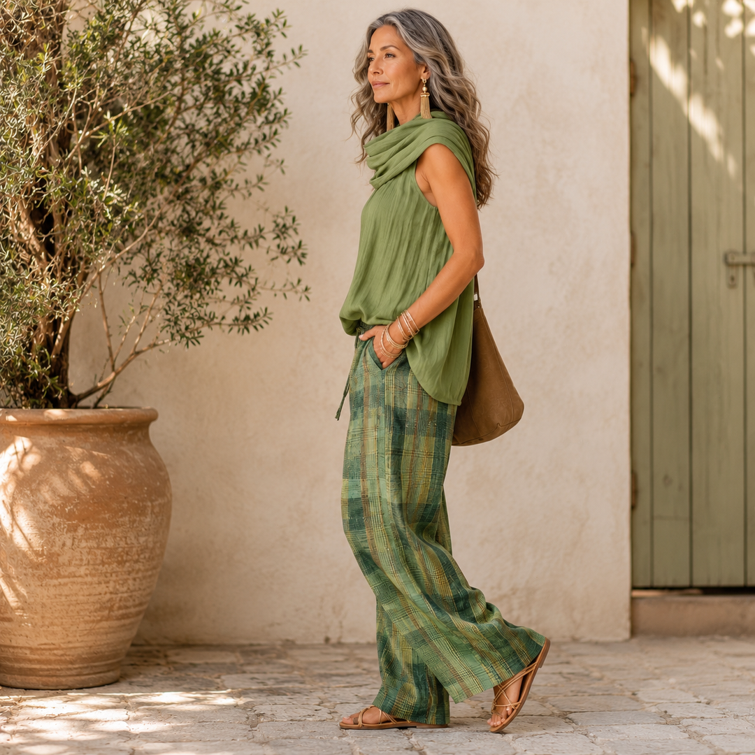 Wilma | Gestreepte Tweedelige Co-ord Set