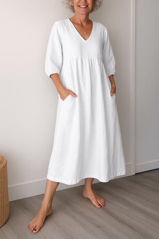 Clara | Women’s Classic V-Neck Dress