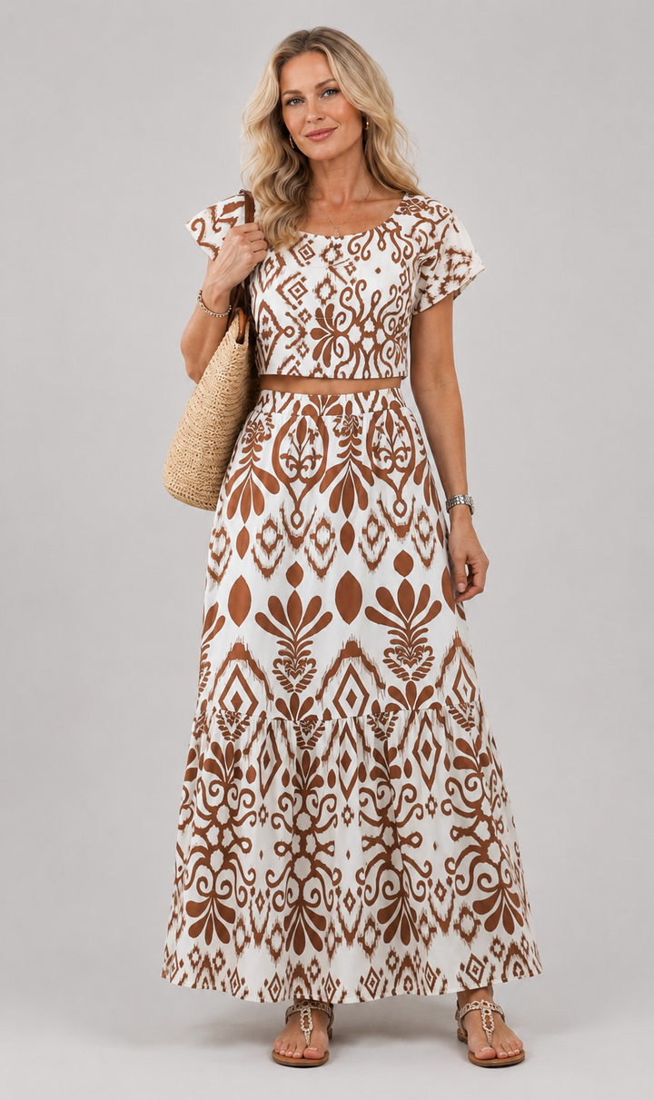 Diede | Ikat-Print Midi-jurk