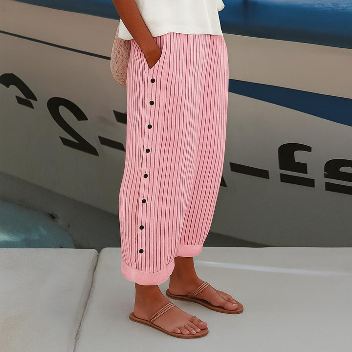 Felicity | Stripe Panel Button Detail