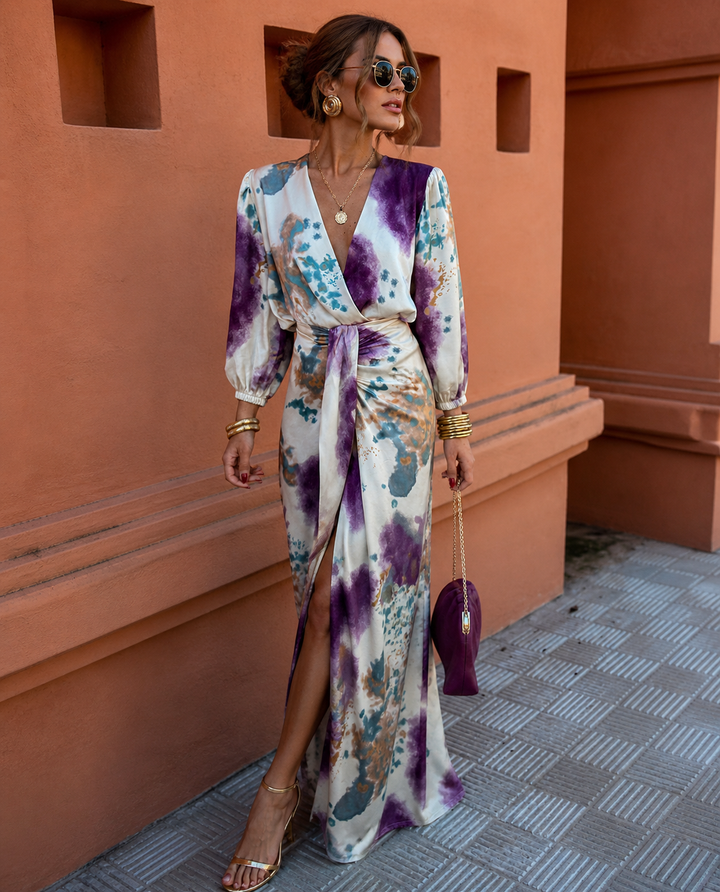 Olga | Satijnen Tie-dye Tweedelige Set