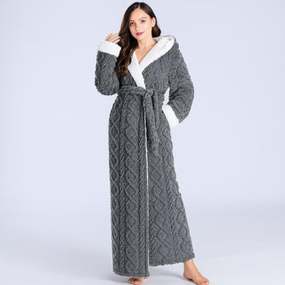 Chloe | Ultimate Women’s Thick Hooded Flannel Bathrobe